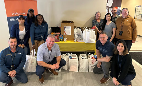 VETS food drive volunteers
