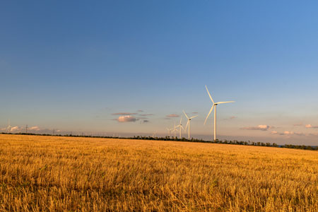 turbine in a field