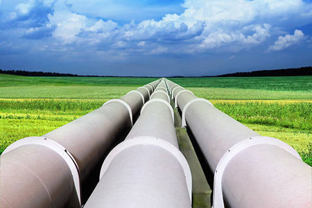 Pipelines in open field